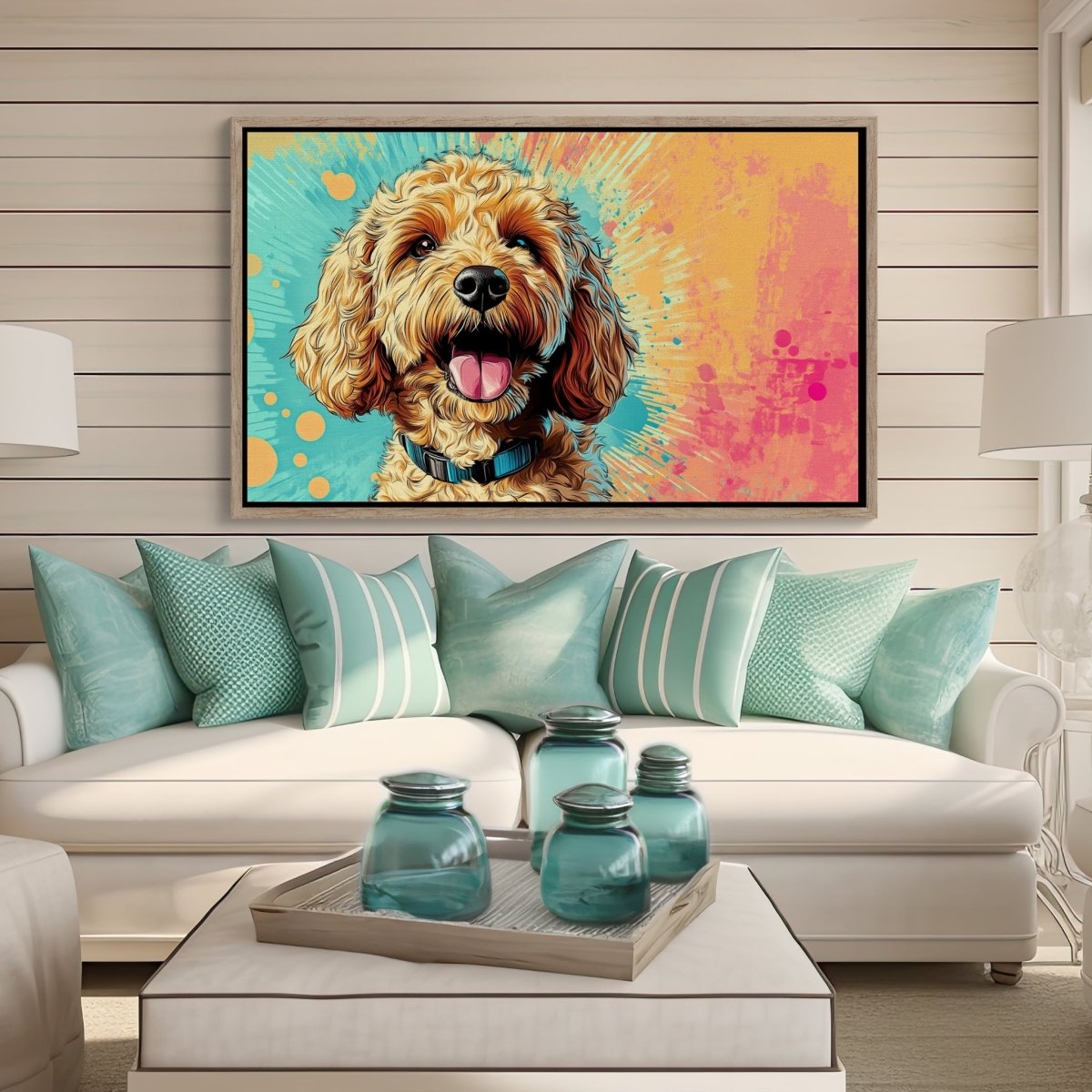 Custom Pop Art Portrait – Custom Doodle Artwork doodle dog portrait art — My Doodle Canvas