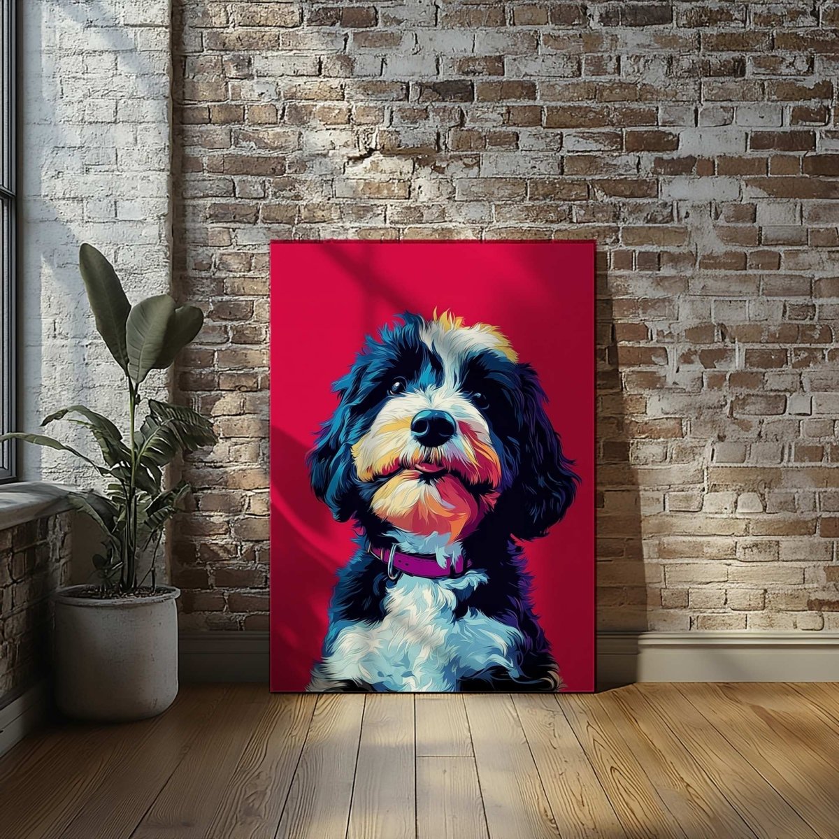 Custom Pop Art Portrait – Custom Doodle Artwork doodle dog portrait art — My Doodle Canvas