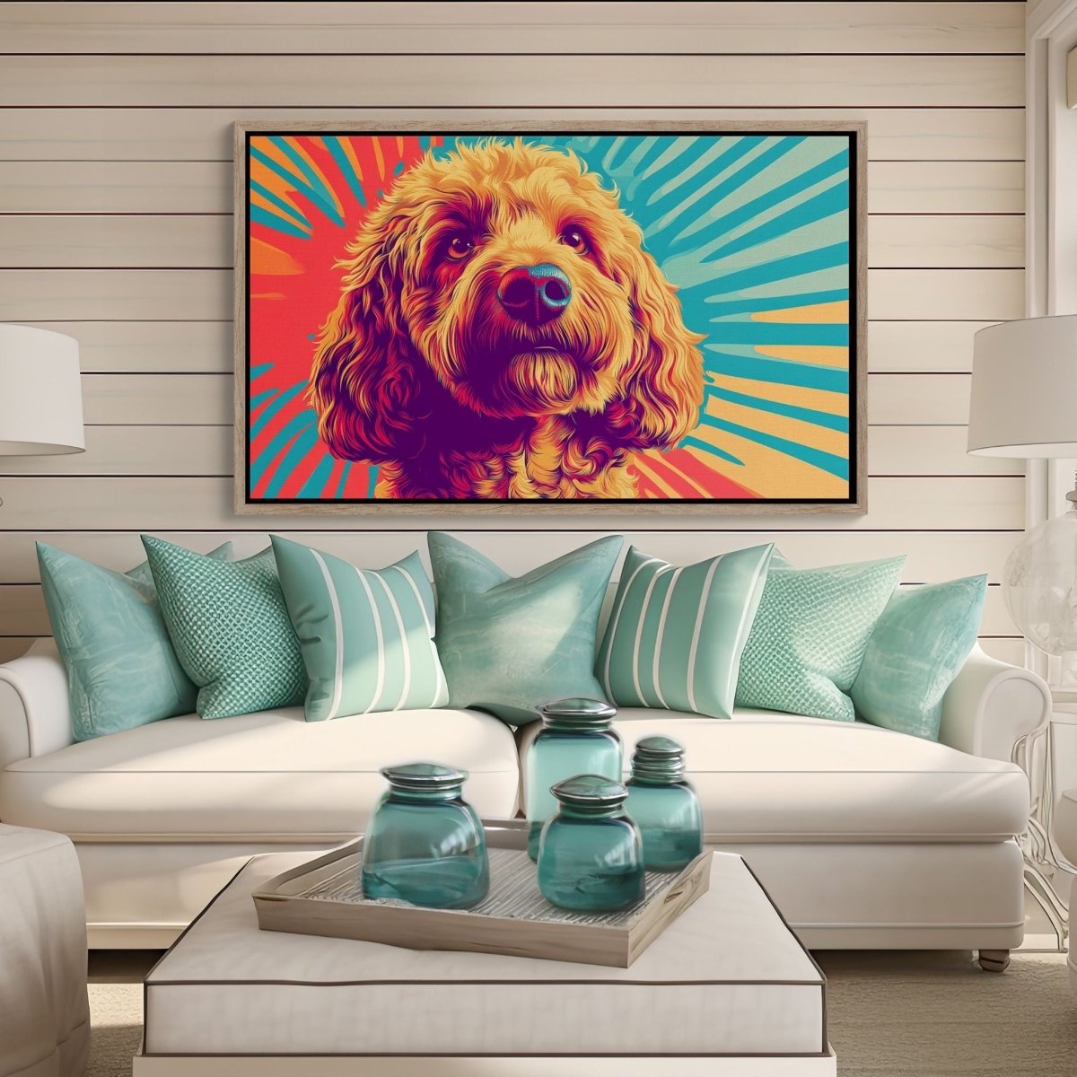 Custom Pop Art Portrait – Custom Doodle Artwork doodle dog portrait art — My Doodle Canvas