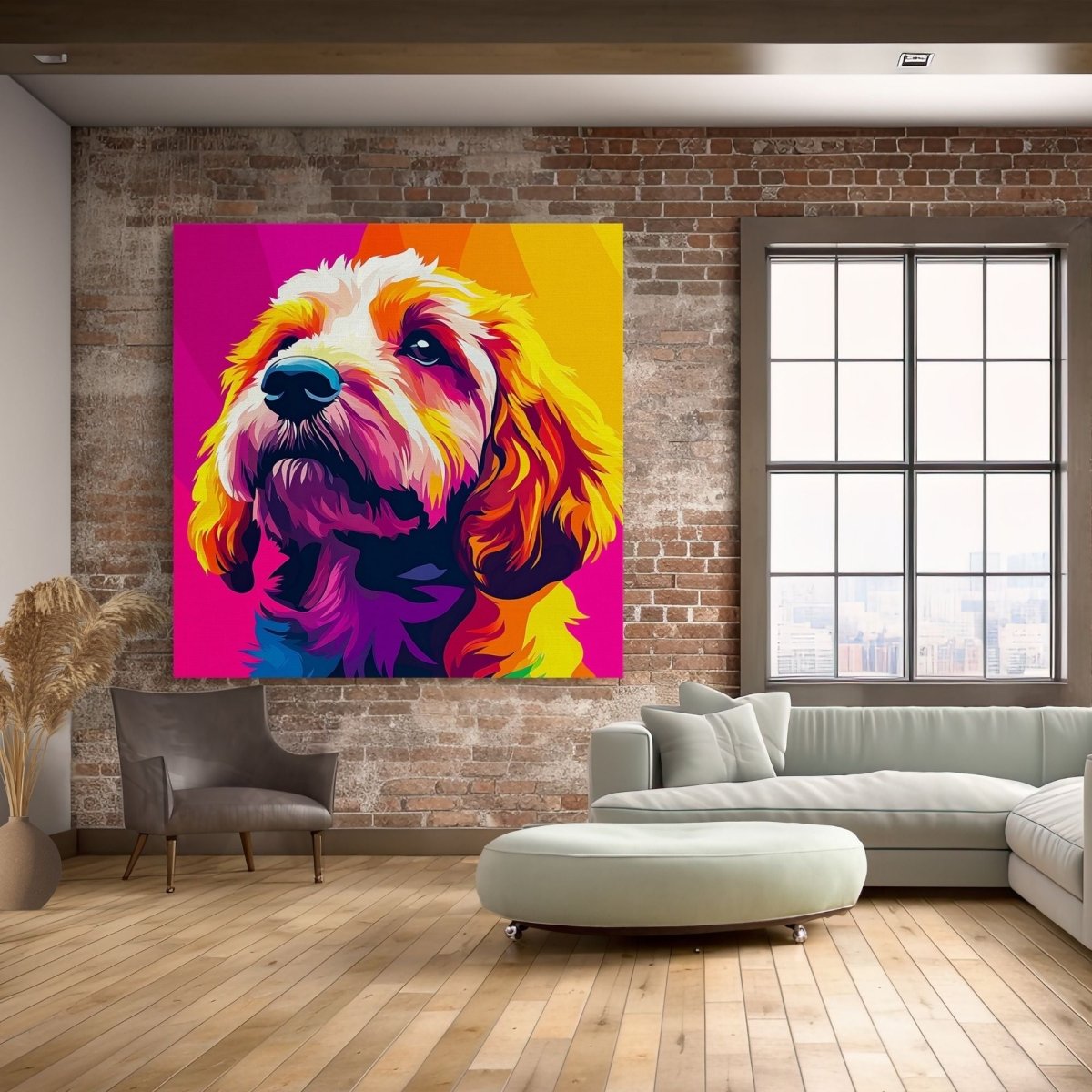 Custom Pop Art Portrait – Custom Doodle Artwork doodle dog portrait art — My Doodle Canvas