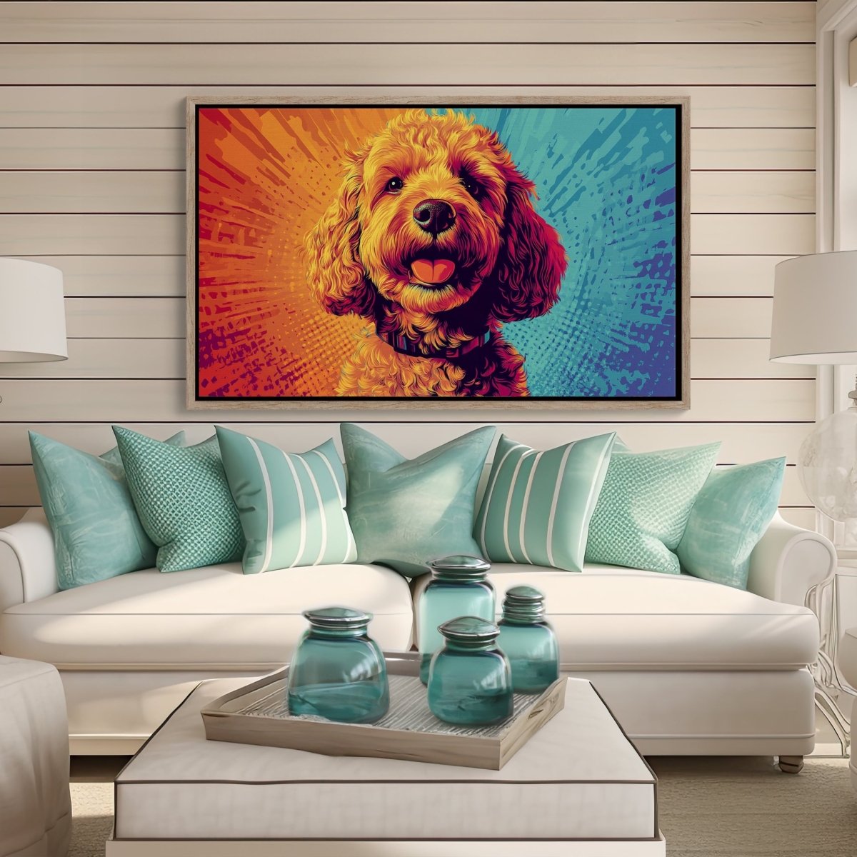 Custom Pop Art Portrait – Custom Doodle Artwork doodle dog portrait art — My Doodle Canvas