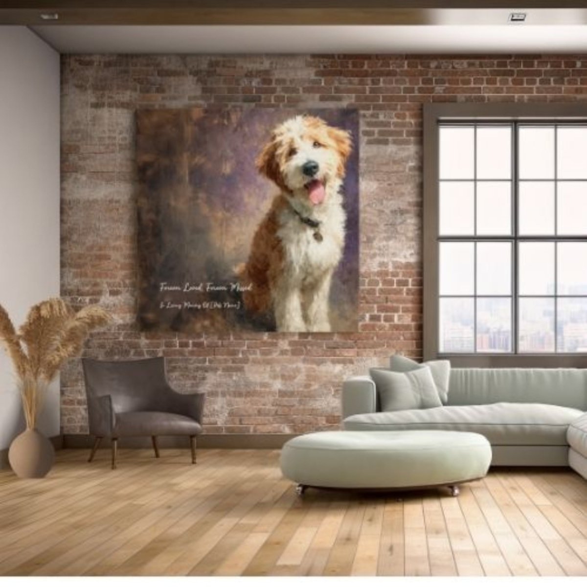 Custom Van Gogh Inspired - Oil Painting doodle dog portrait art — My Doodle Canvas