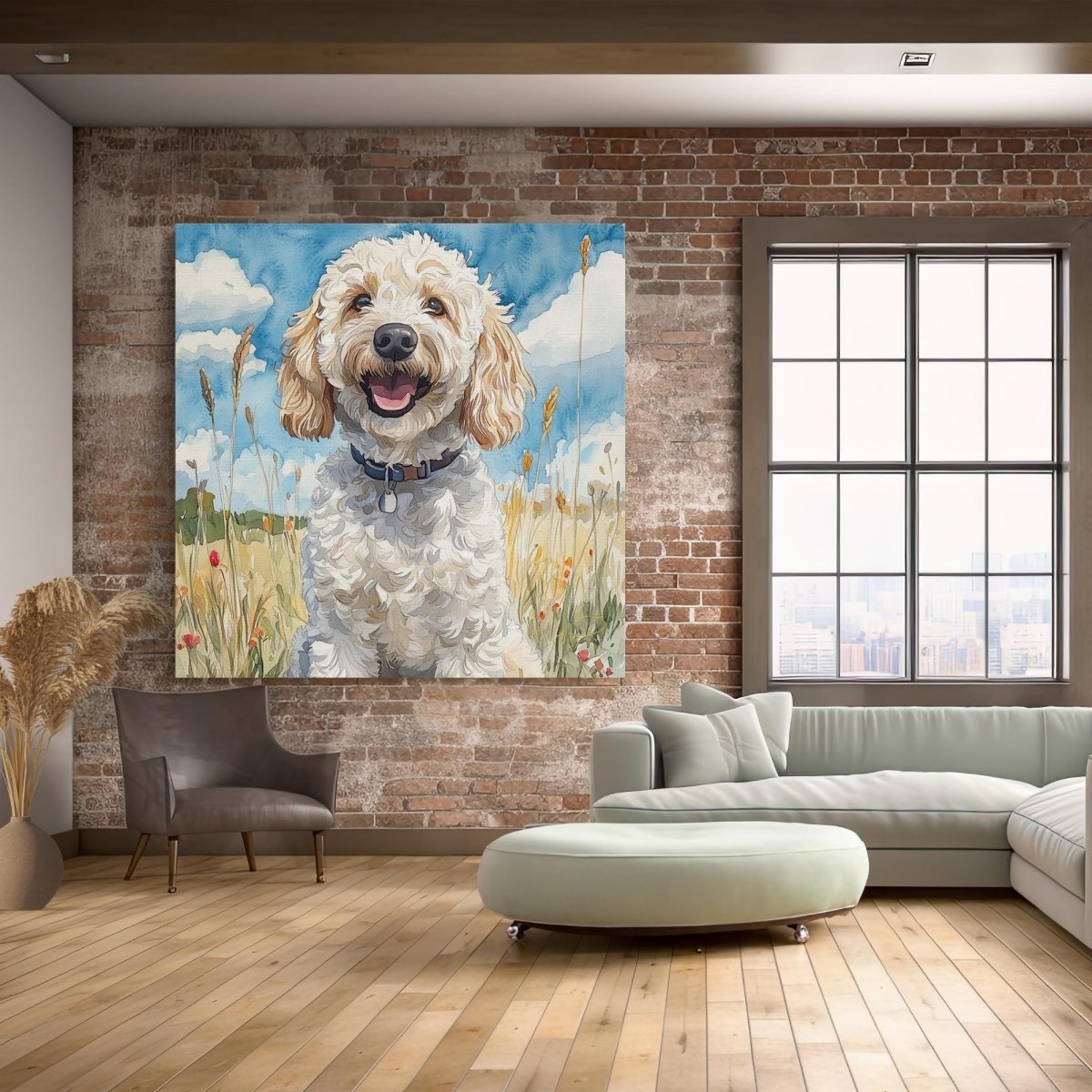 Custom Watercolor Portrait – Custom Doodle Artwork doodle dog portrait art — My Doodle Canvas