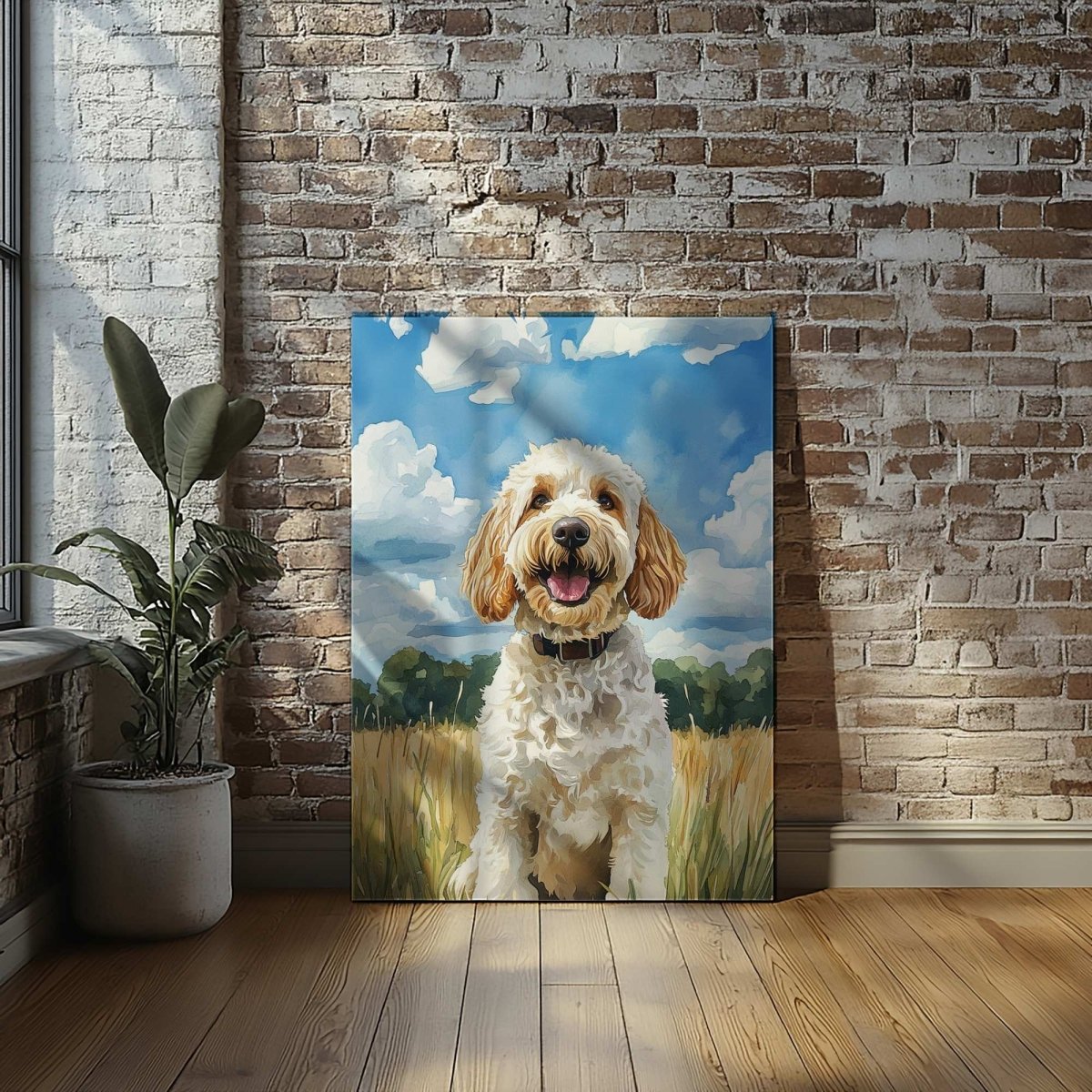 Custom Watercolor Portrait – Custom Doodle Artwork doodle dog portrait art — My Doodle Canvas